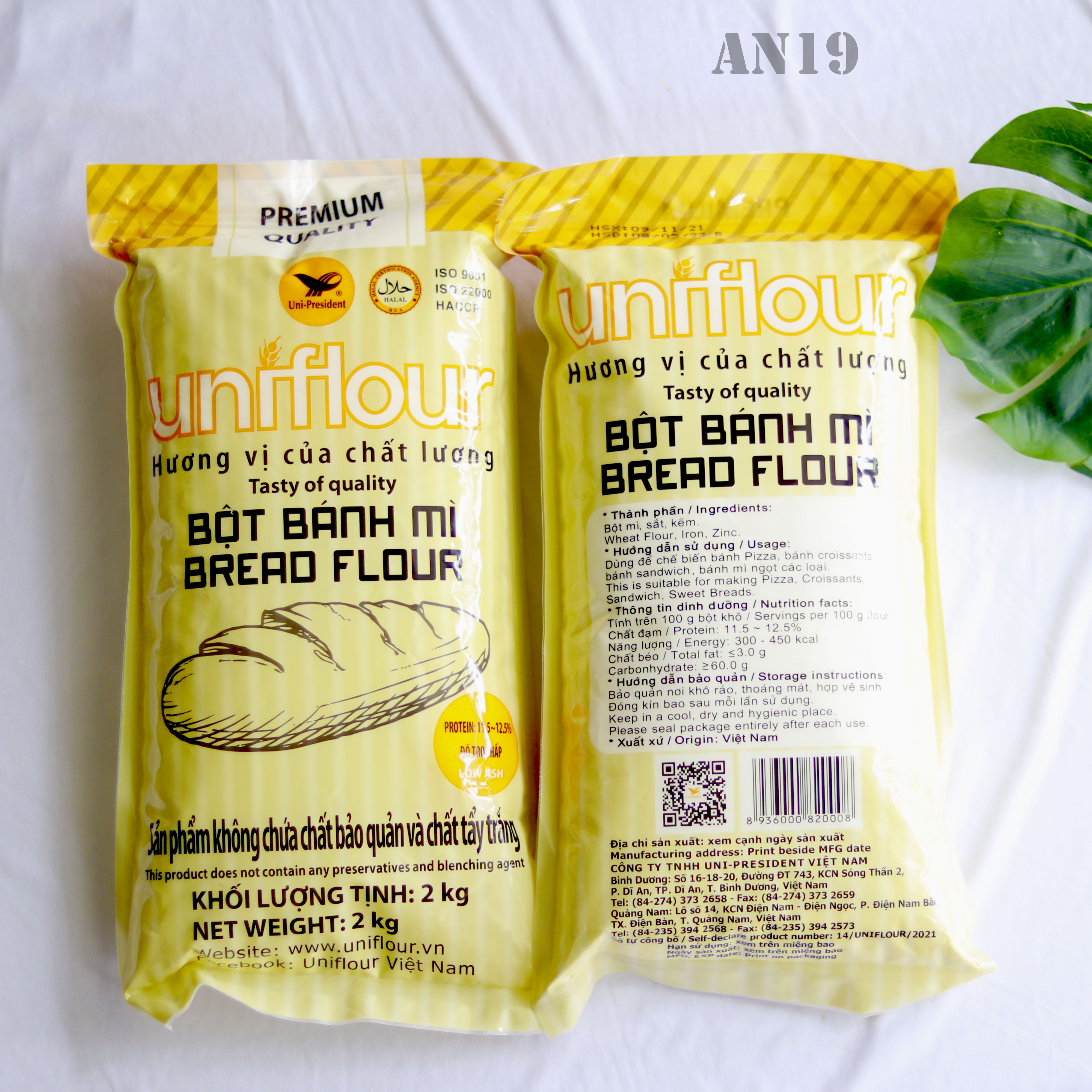 Bột Bánh Mì Bread Flour Uniflour 2kg