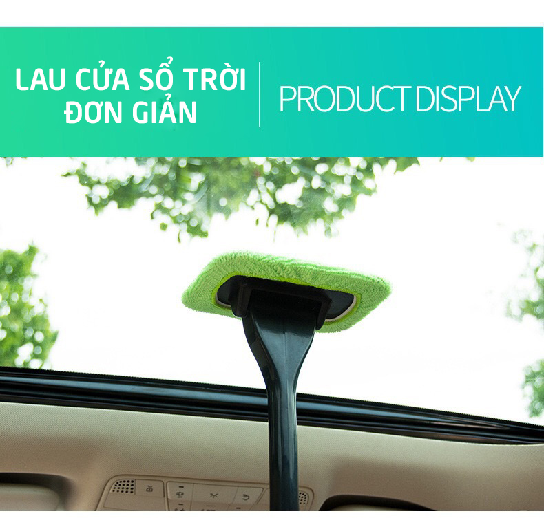 Chổi lau kính ô tô kính cửa nhà cầm tay đa năng chống xước nhỏ gọn dễ sử dụng
