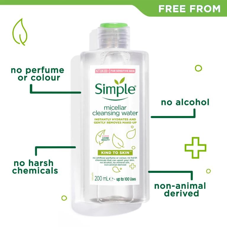 Nước Tẩy Trang Simple Dành Cho Da Nhạy Cảm 200ml