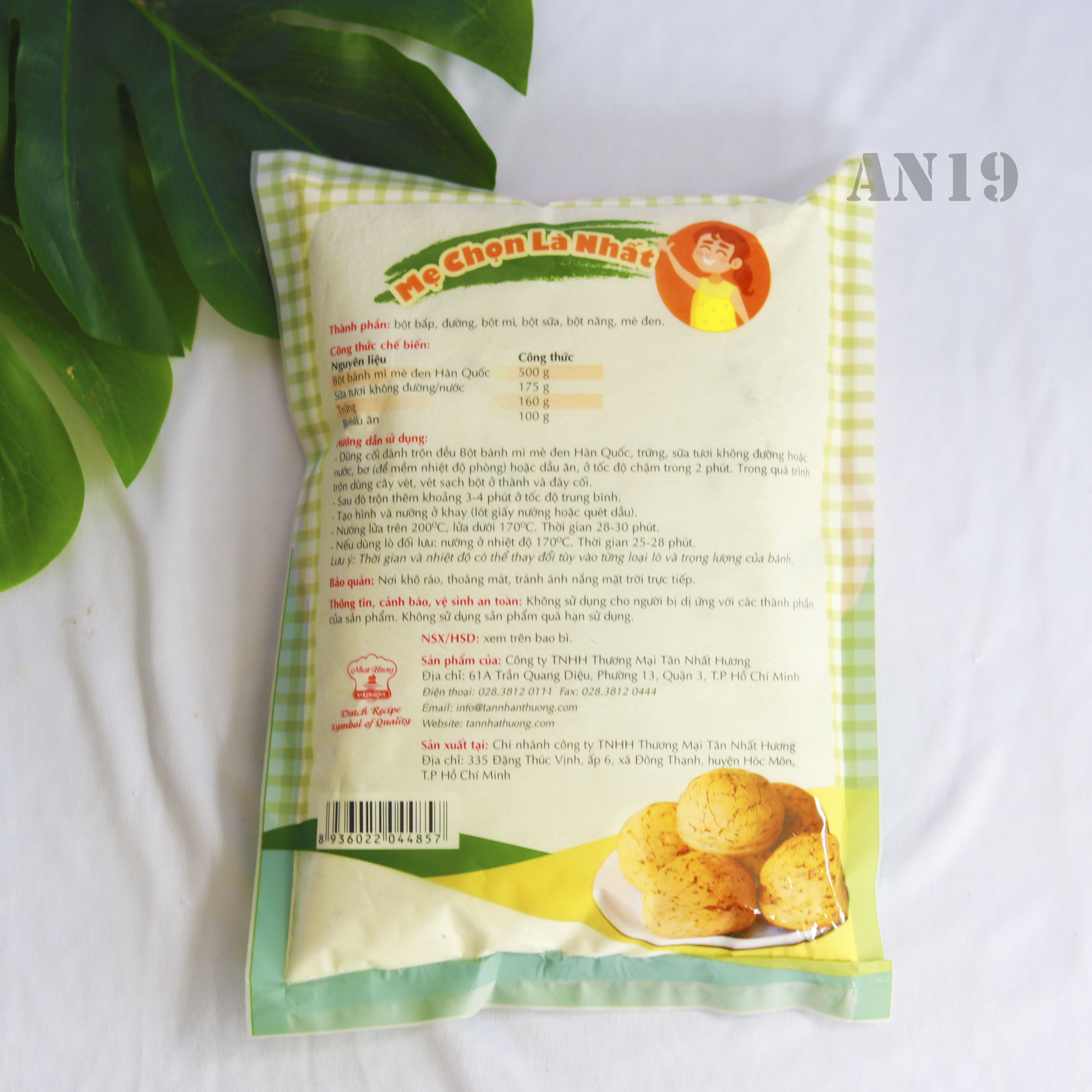 Bột Bánh Mì Mè Đen Hàn Quốc 500gr