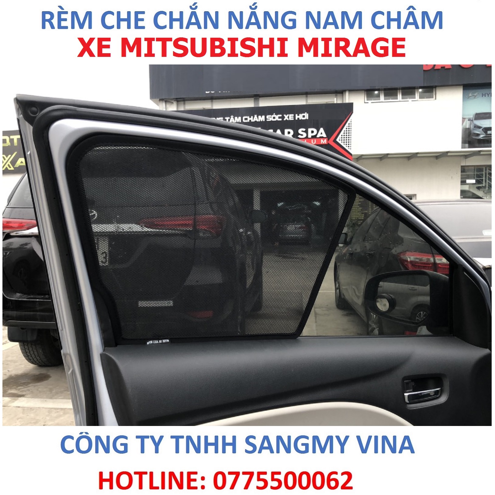 Rèm che chắn nắng nam châm xe Mitsubishi Mirage