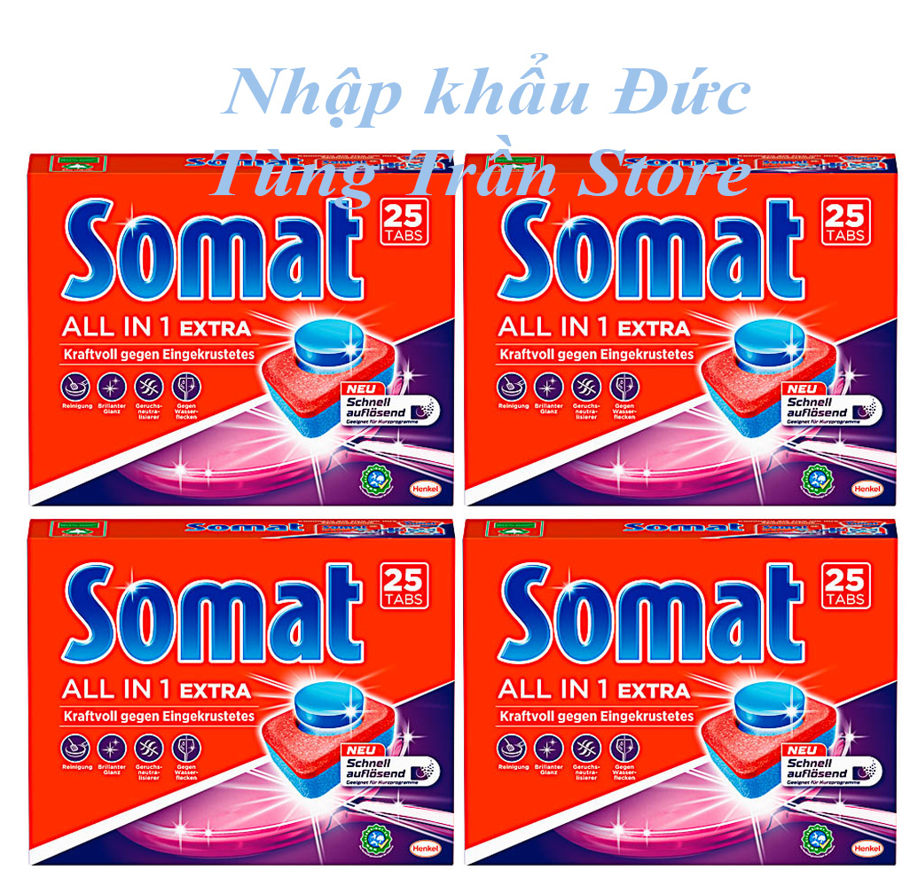 Combo 2 Muối Rửa Ly - Bát Somat Special Salt 1,2 Kg - Đức