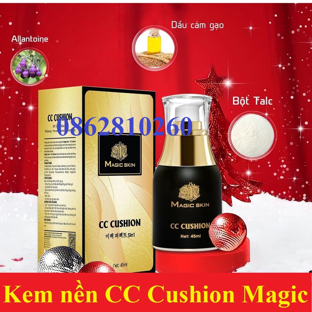 CC Cushion 5in1 foundation cream sunscreen whitening concealer magic skin