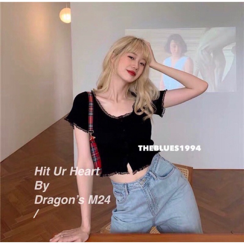 ÁO CROPTOP PHỐI REN XINH XINH