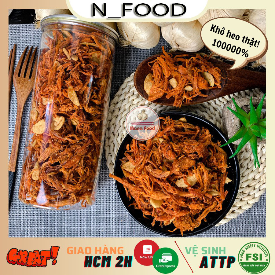 KHÔ HEO CHÁY TỎI LON 300GRAM