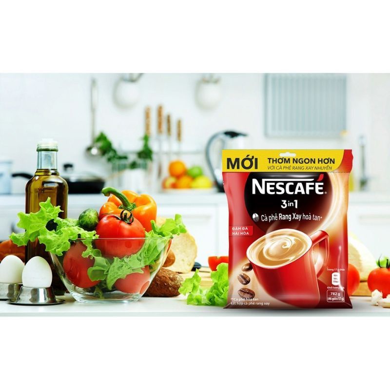 Cà phê hòa tan 3in1 Nescafe bịch 46 gói
