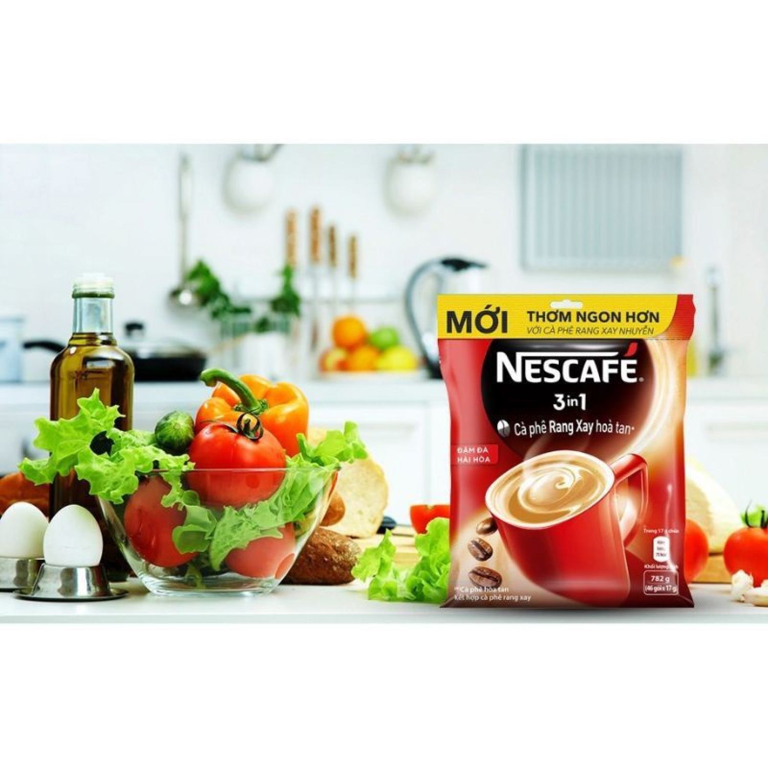 Cà phê hòa tan 3in1 Nescafe bịch 46 gói