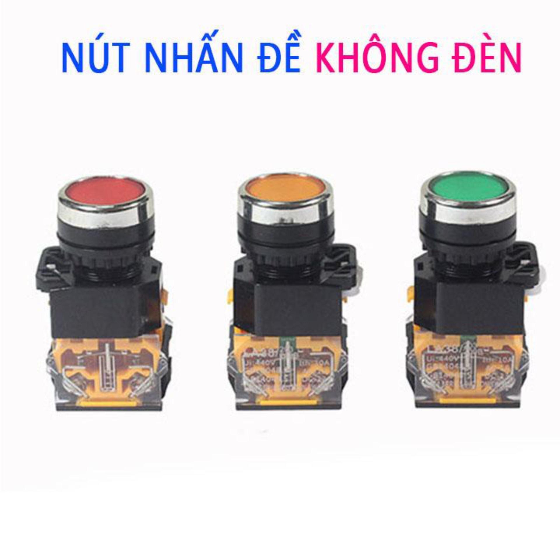 Nút nhấn nhả,nút nhấn đề không đèn - 3 Đèn