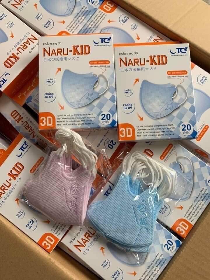 KHẨU TRANG 3D NARU-KID 10 CHIẾC