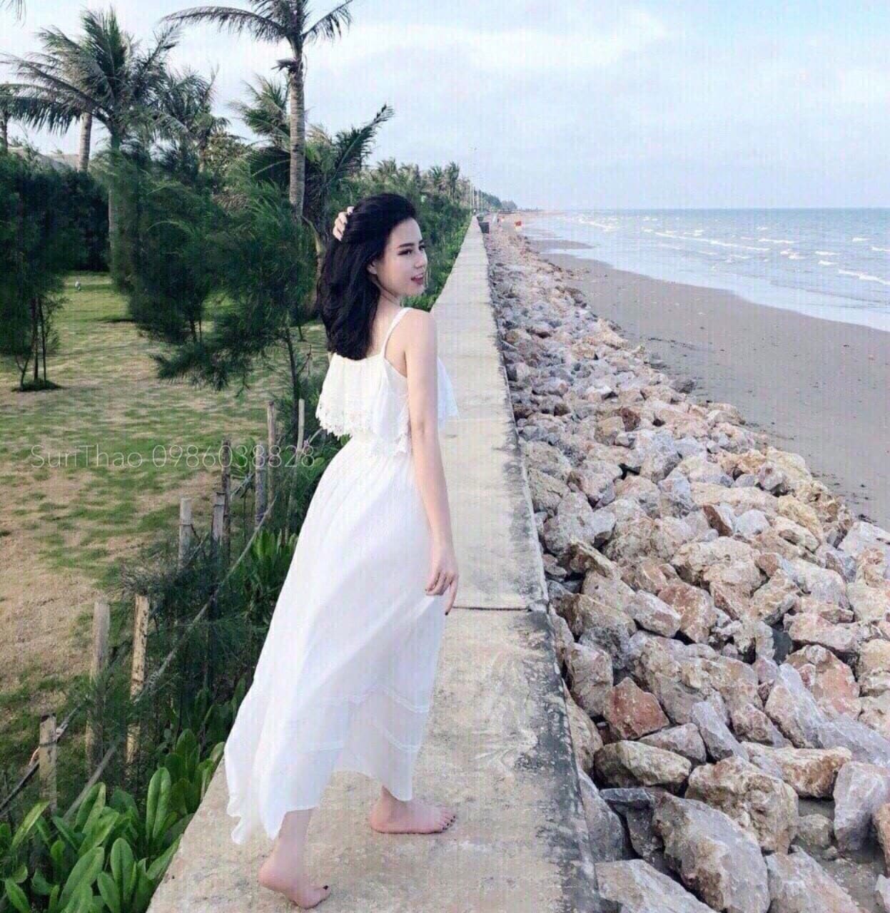 Maxi Voan Phối Ren Đi Biển Cực Xinh