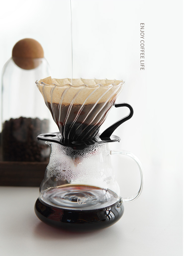 Bộ pha cà phê nhỏ giọt pour over, phễu v60, bình [600ml]