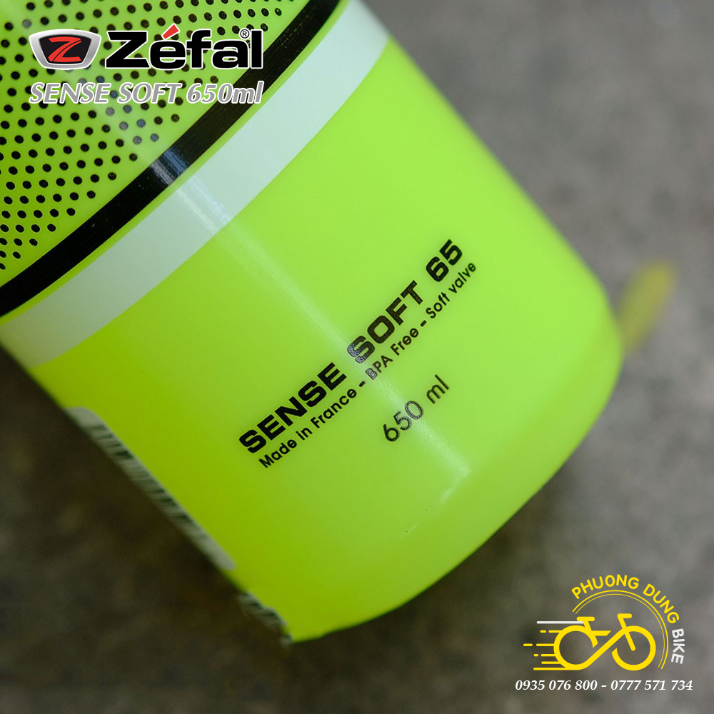 Bình Nước Xe Đạp ZEFAL SENSE SOFT 650ml – Nhựa Không BPA, Mềm, Uống Nhanh, Gắn Khung