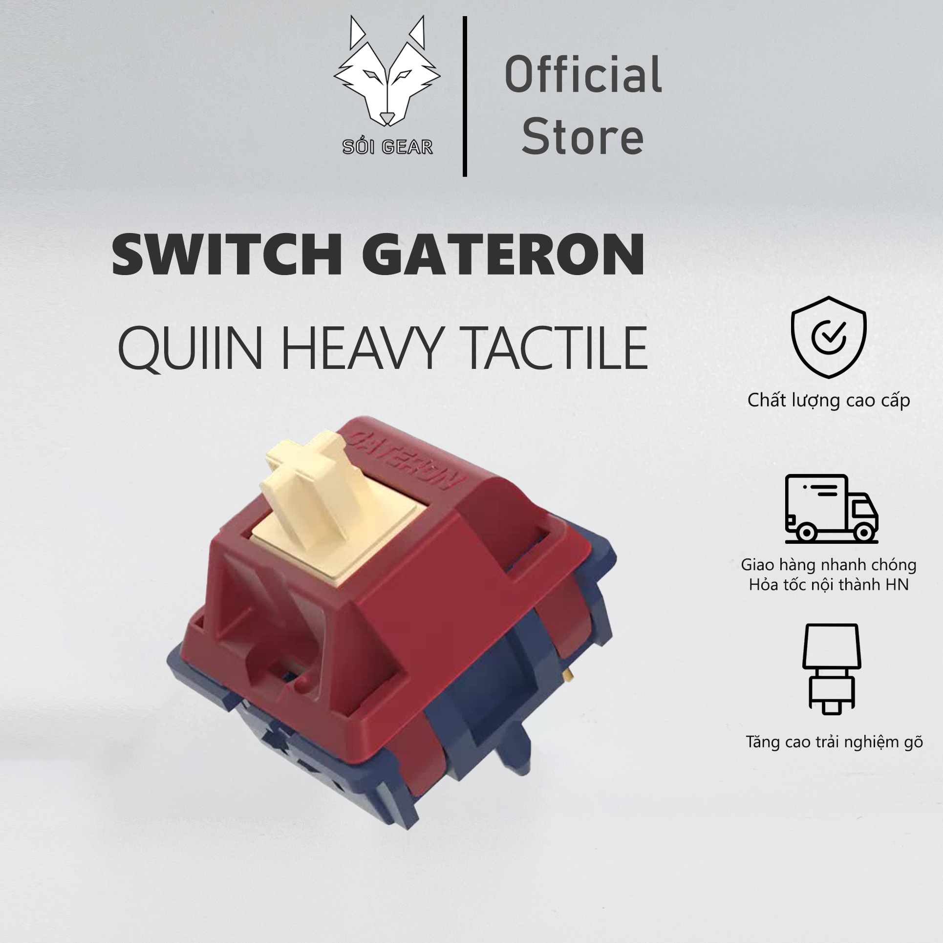 Công tắc bàn phím cơ | Switch Gateron Quiin Heavy Tactile | Tactile Switch