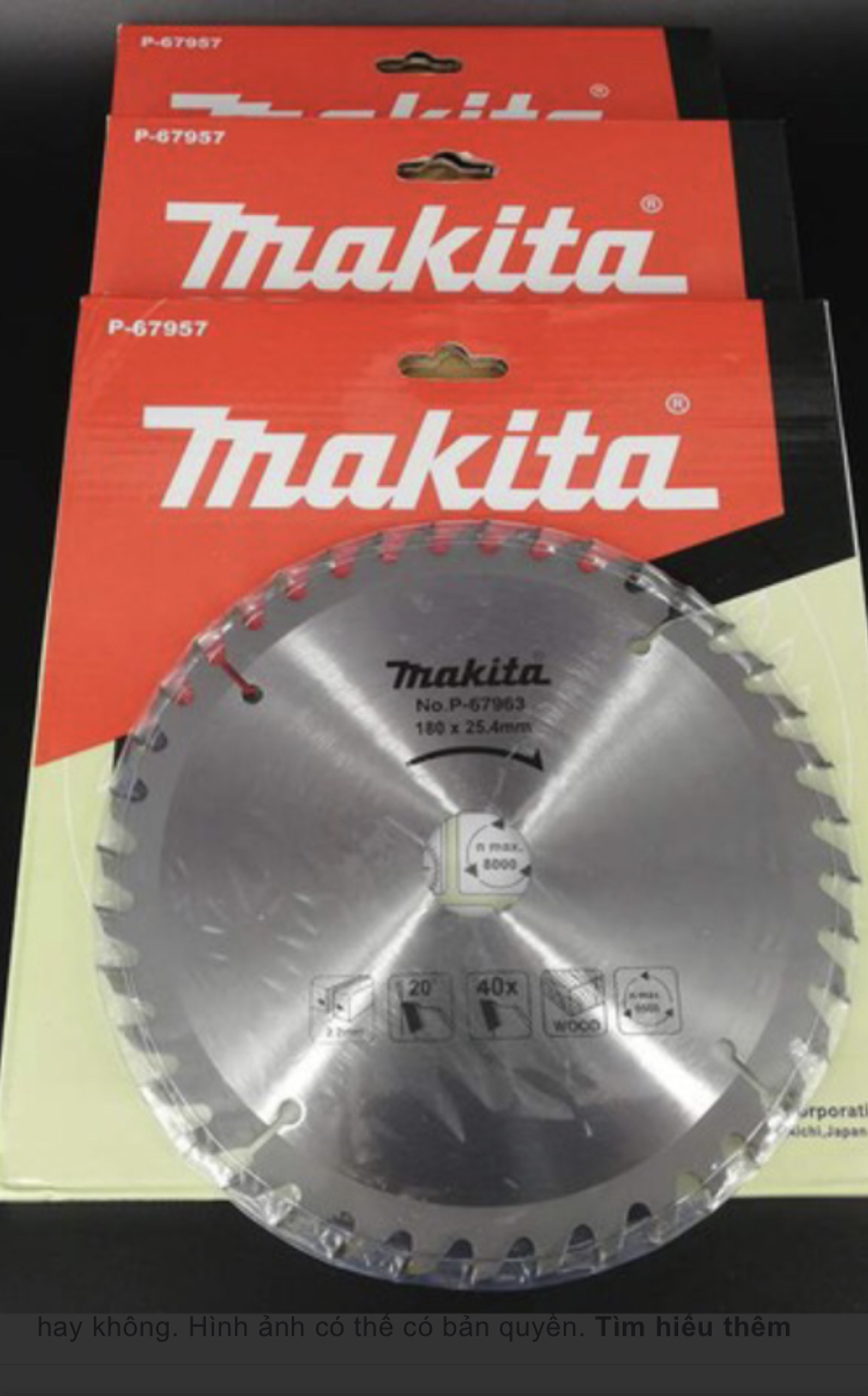 Lưỡi Cắt Gỗ Makita phi 185mm, 250mm