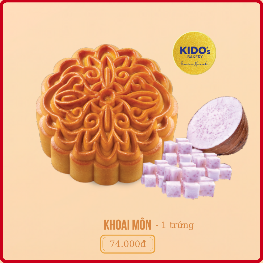 [GIAO 2H HCM]  Bánh Trung Thu KIDO Hộp  Thu Thịnh Vượng Đỏ ( hộp 4 bánh 180g)