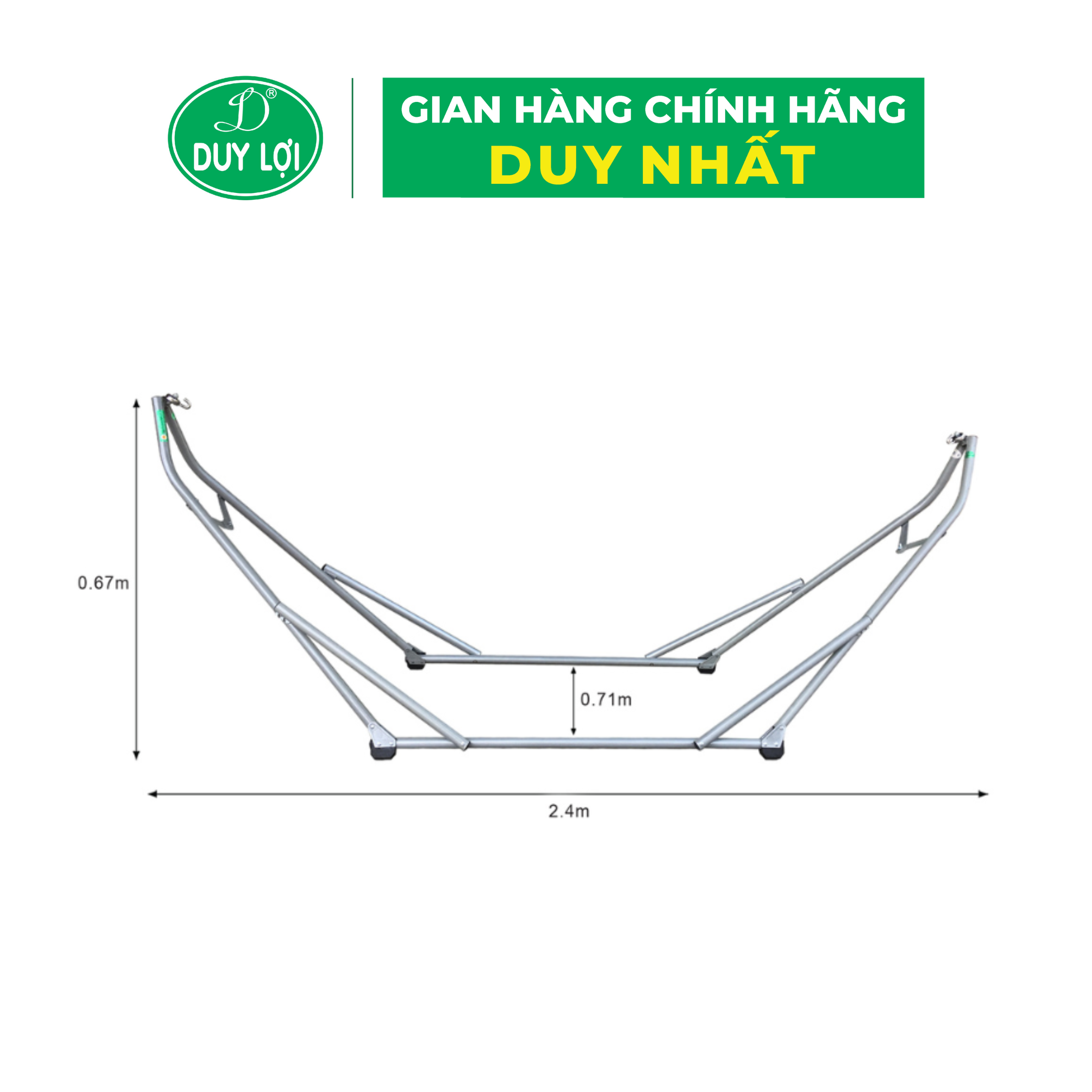 KHUNG VÕNG THÉP DUY LỢI CỠ NHỎ KHÔNG BAO GỒM VÕNG LƯỚI - TẶNG 10 MÓC ÁO