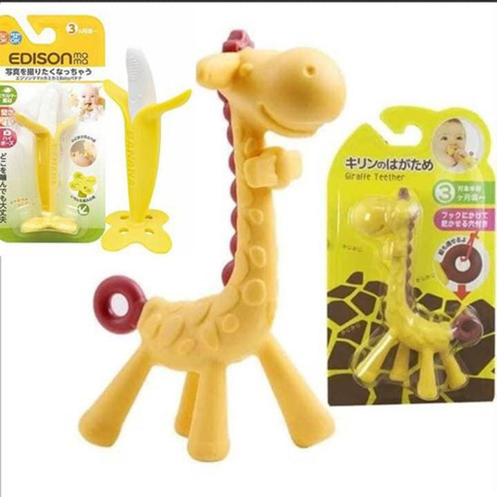 Combo 2 món Gặm nuou hươu cao cổ và chuối cho bé