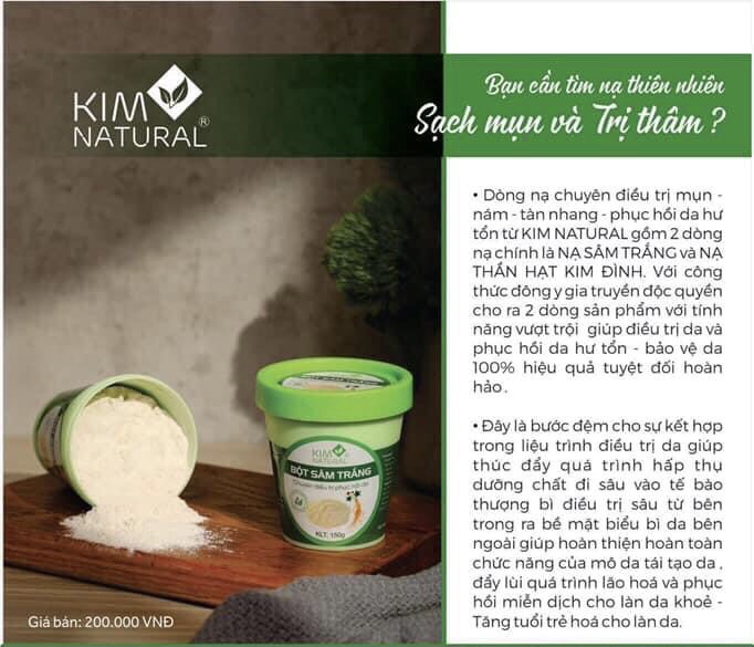 Mặt nạ Bột Sâm Trắng Kim Natural