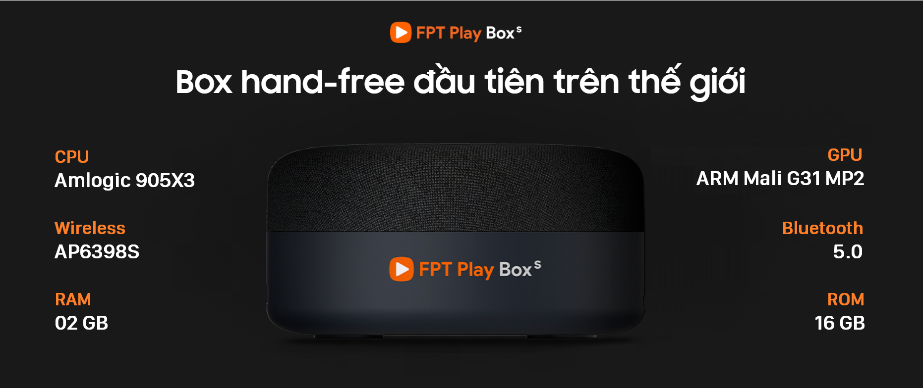 Android TV Box FPT Play Box S T590 CHÍNH HÃNG- Không thuê bao