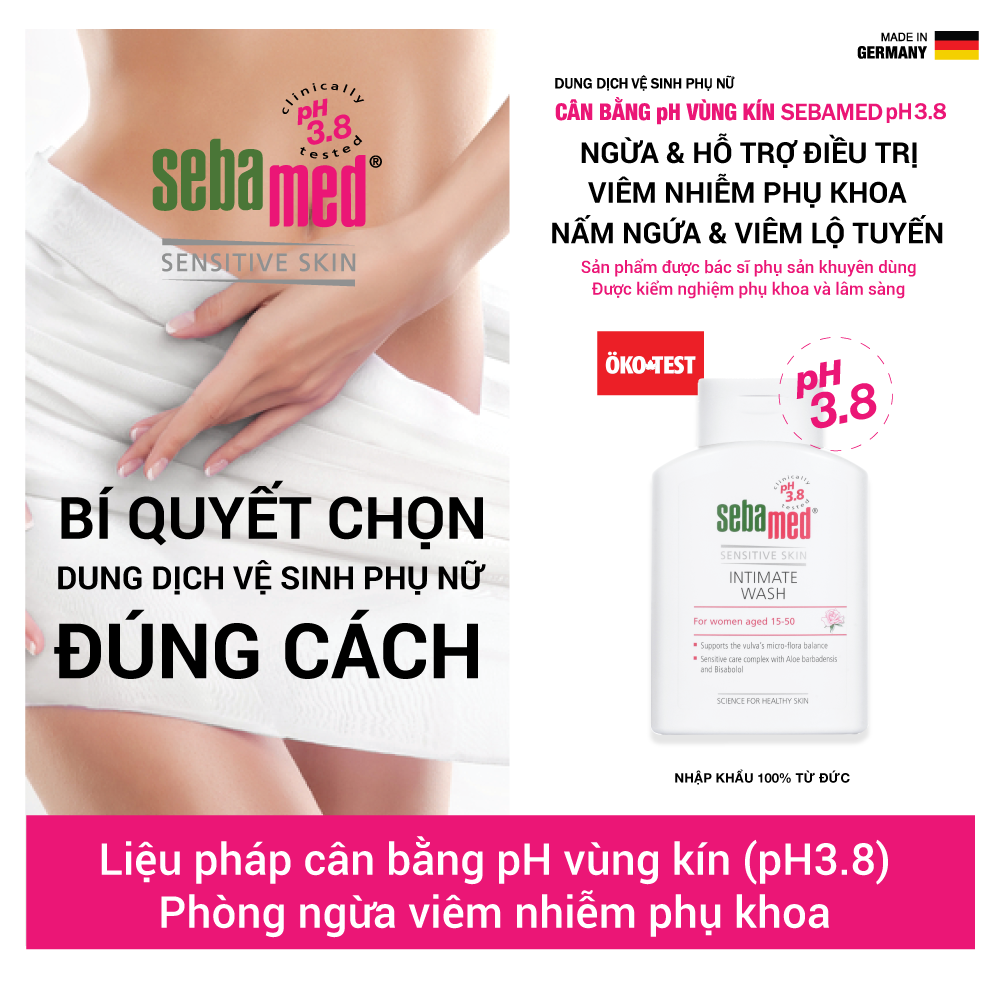 Dung dịch vệ sinh phụ nữ Sebamed 200ML [Nhập Khẩu Chính Hãng]