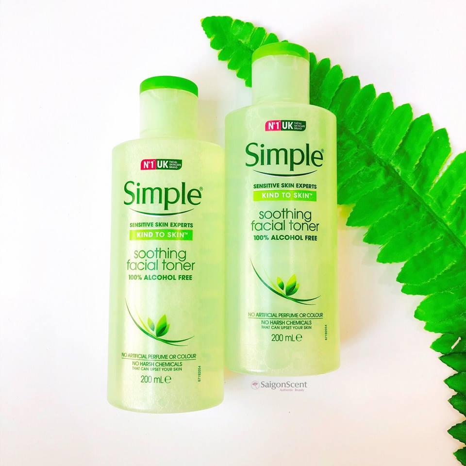 Nước hoa hồng Simple 200ml Cân Bằng Da Cấp Ẩm