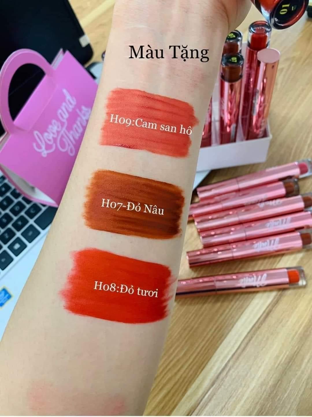 ( sale giá sỉ ) Son Happy Matte liptick Siêu lỳ đủ màu lựa chọn