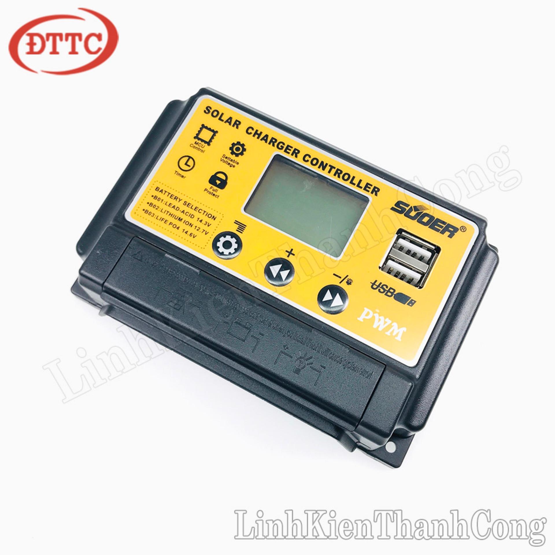 Bộ Điều Khiển Sạc Năng Lượng Mặt Trời SUOER 12V 24V 30A ST-S1230