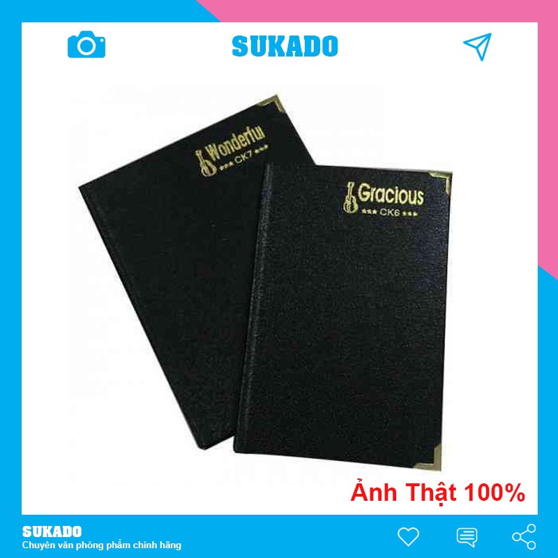 Sổ da ck7 kẻ ngang dày 200 trang sukado