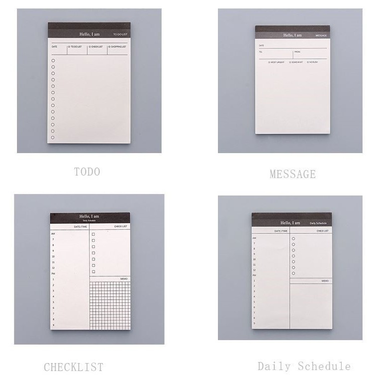 [HCM]Tập giấy plan note (daily scheducle to do list message) chất liệu giấy chất lượng cao kích thước gọn gàng siêu tiện dụng