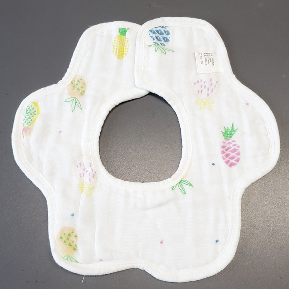 Yếm sơ sinh cho bé 2 mặt xoay 360 độ chất liệu vải xô 8 lớp dày dặn siêu thấm hút