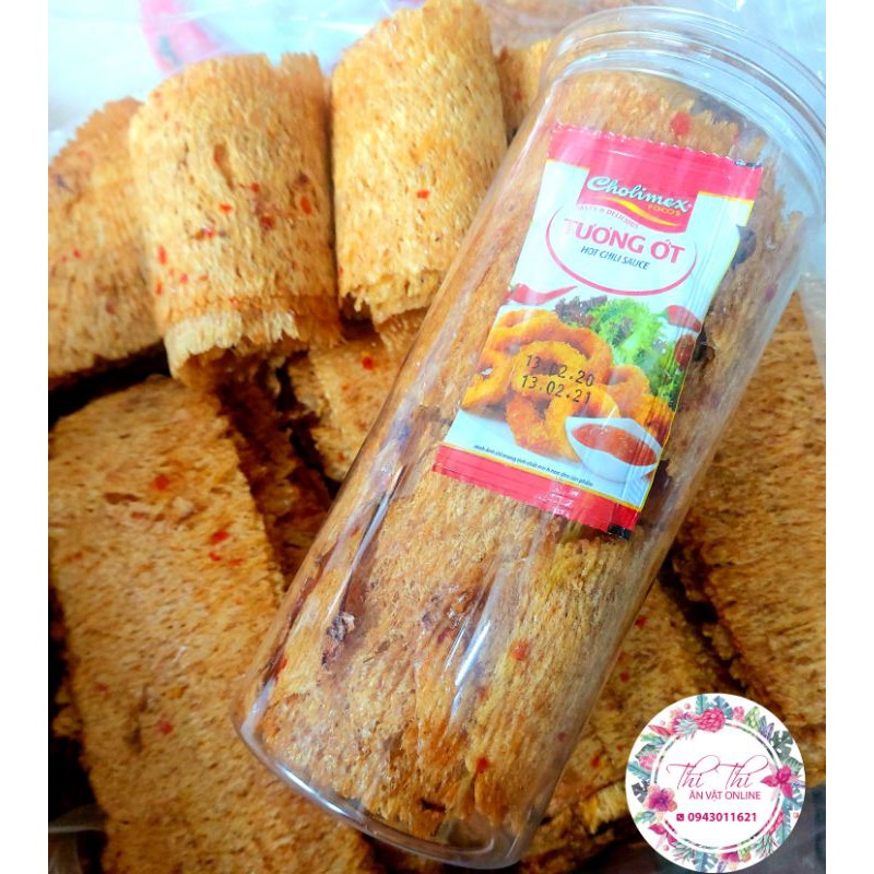 Khô mực cán tẩm vị hộp pet 200gr