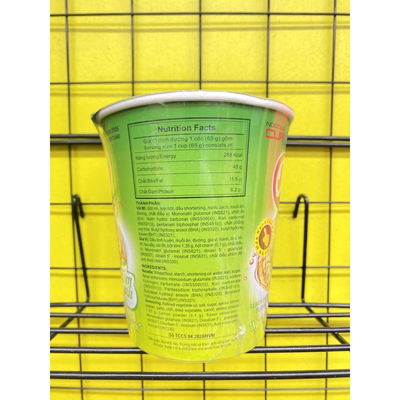 Mì Tôm Chanh Omni Ly 65G