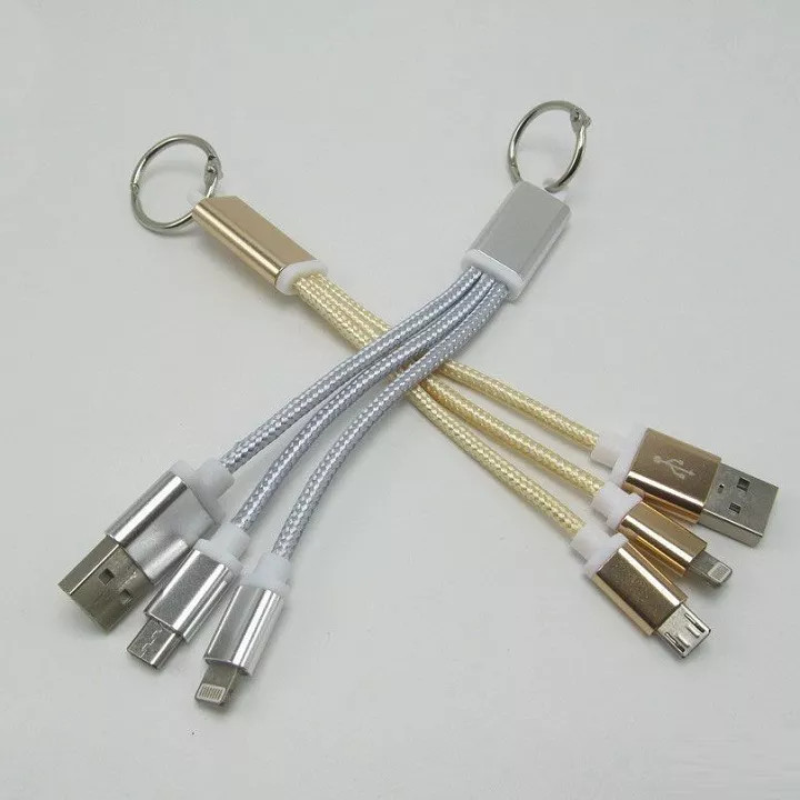 Móc khóa kiêm cáp sạc 3 đầu
