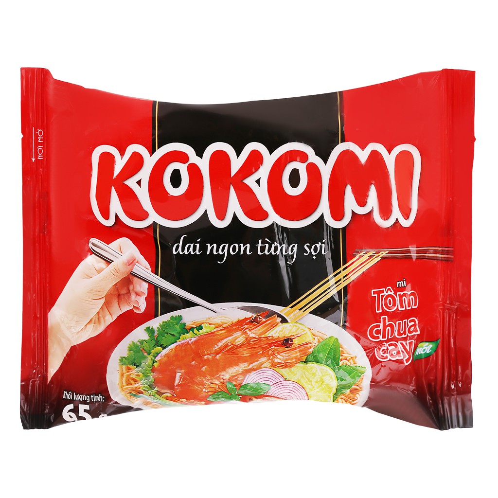 Set 5 gói mì tôm Kokomi tôm chua cay