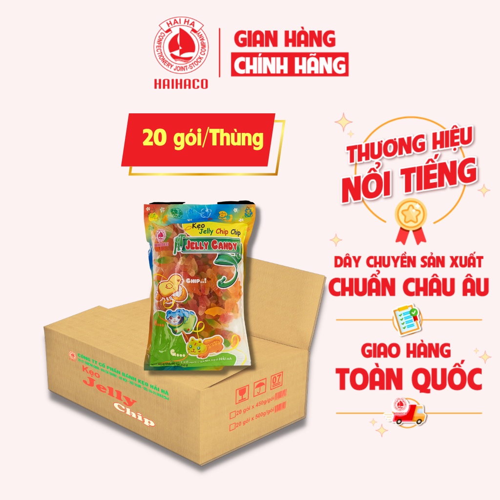 [THÙNG GIÁ SỈ] Kẹo Dẻo Jelly Chip Chip Túi 450g (20 Túi/ Thùng)
