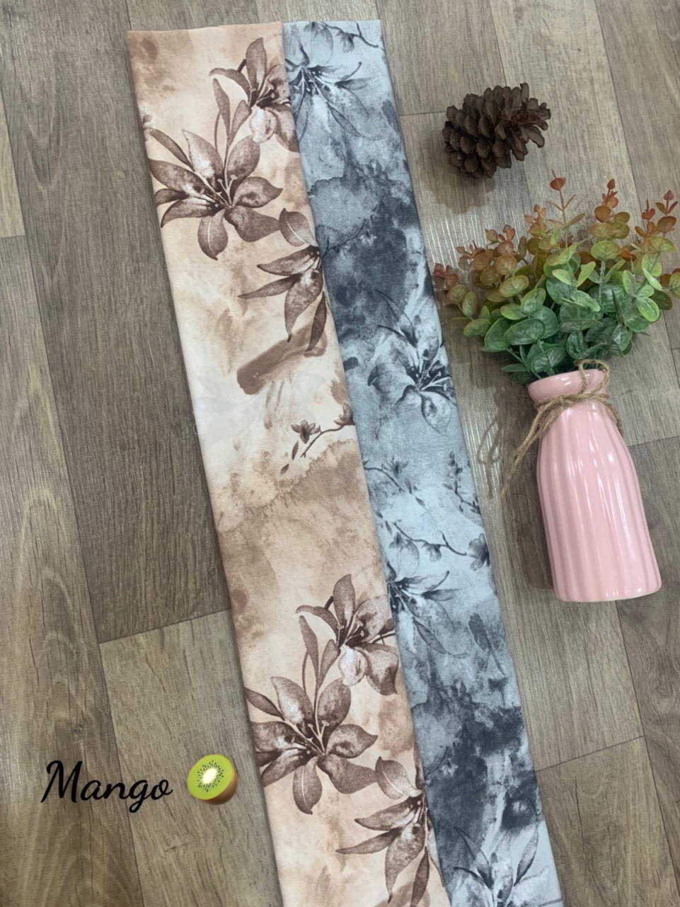 Vải Lụa Mango Họa Tiết Cheetah & Hoa Văn 1m55 - Xuất Xứ Việt Nam