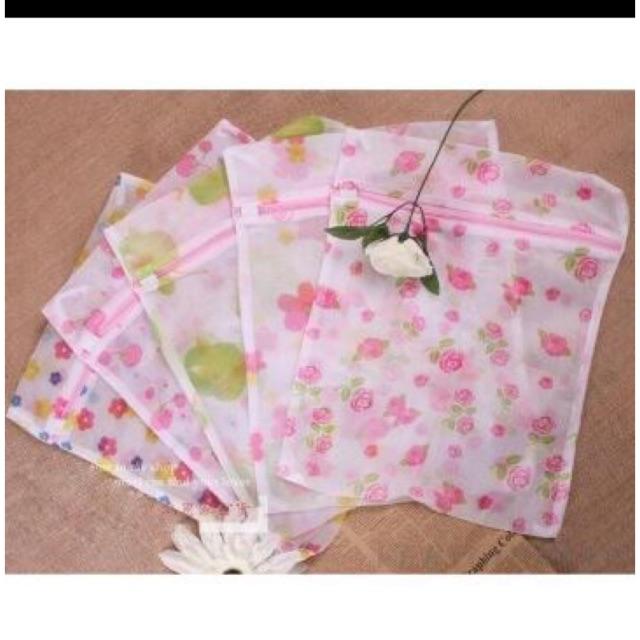 Túi lưới giặt đồ in hoa Size 50*60- Giao màu ngẫu nhiên