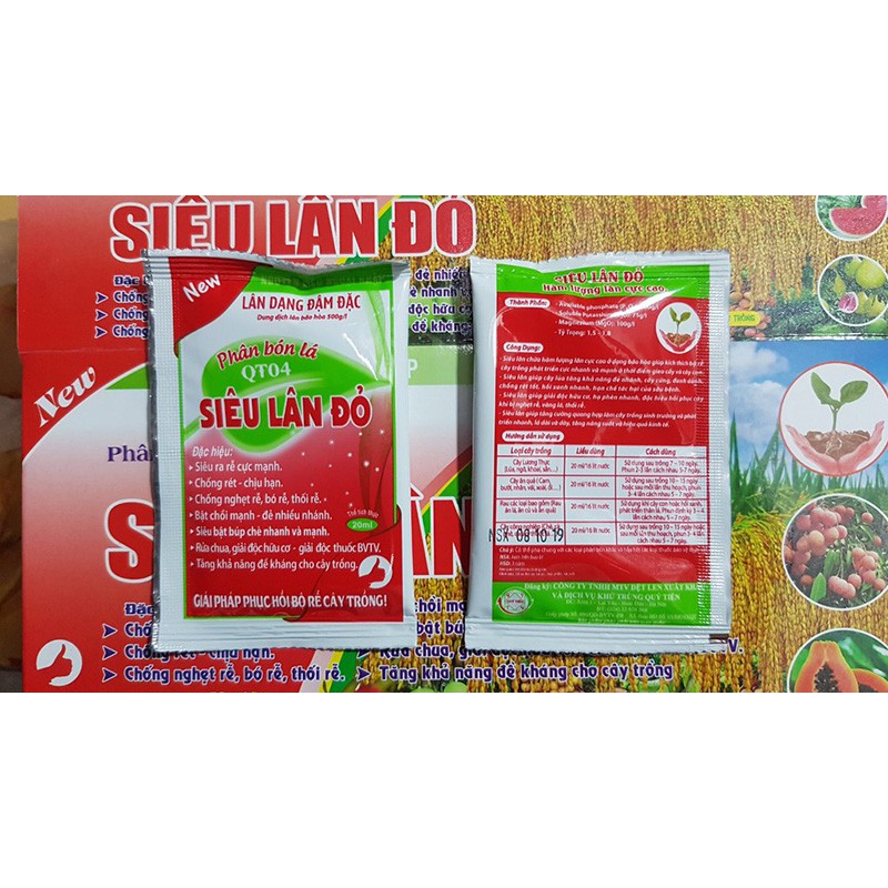 [GIAO HÀNG 2 GIỜ] Siêu lân đỏ cho hoa gói 20ml, dung dịch siêu lân dạng đậm đặc