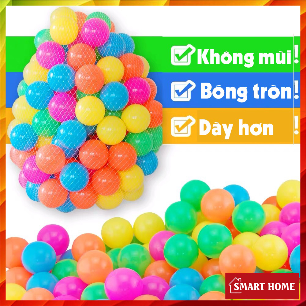 Túi 100 quả bóng nhựa cho bé kích thước 5cm - Hàng Việt Nam