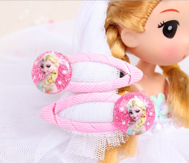 Kẹp Tóc Hình Công Chúa Elsa - Màu Hồng