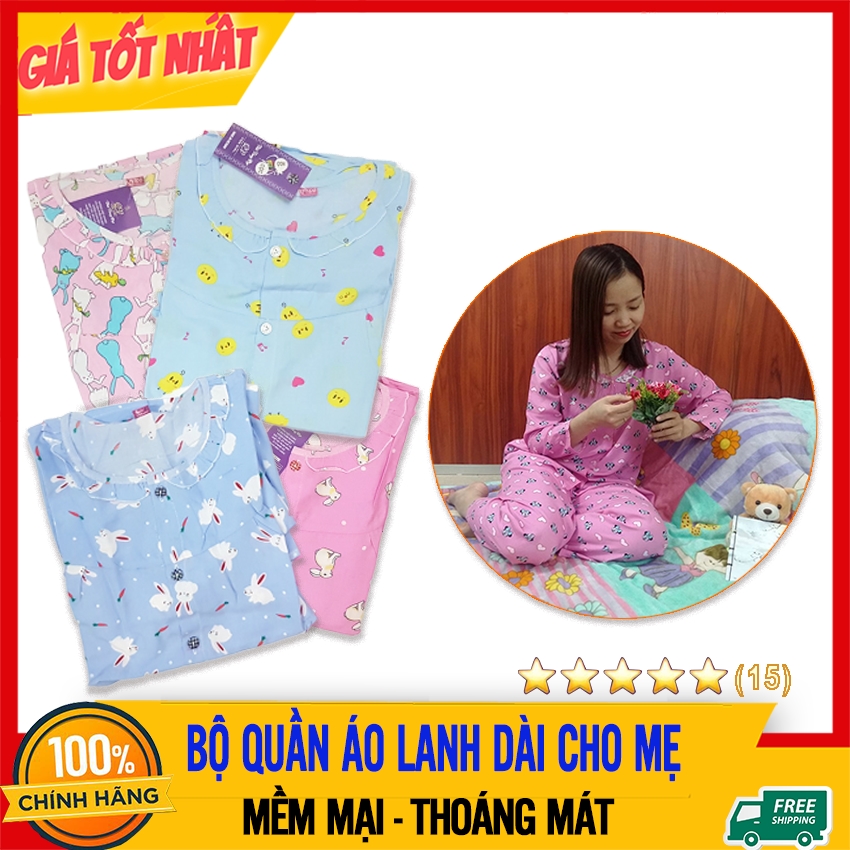 Bộ đồ lanh cho mẹ sau sinh dài tay, chất lanh lụa cao caaos, mặc mát, tiện lợi cho con bú - quân áo sau sinh, áo quần cho mẹ sau sinh, quần áo cho mẹ mùa hè - bộ lanh dài tay - bemama