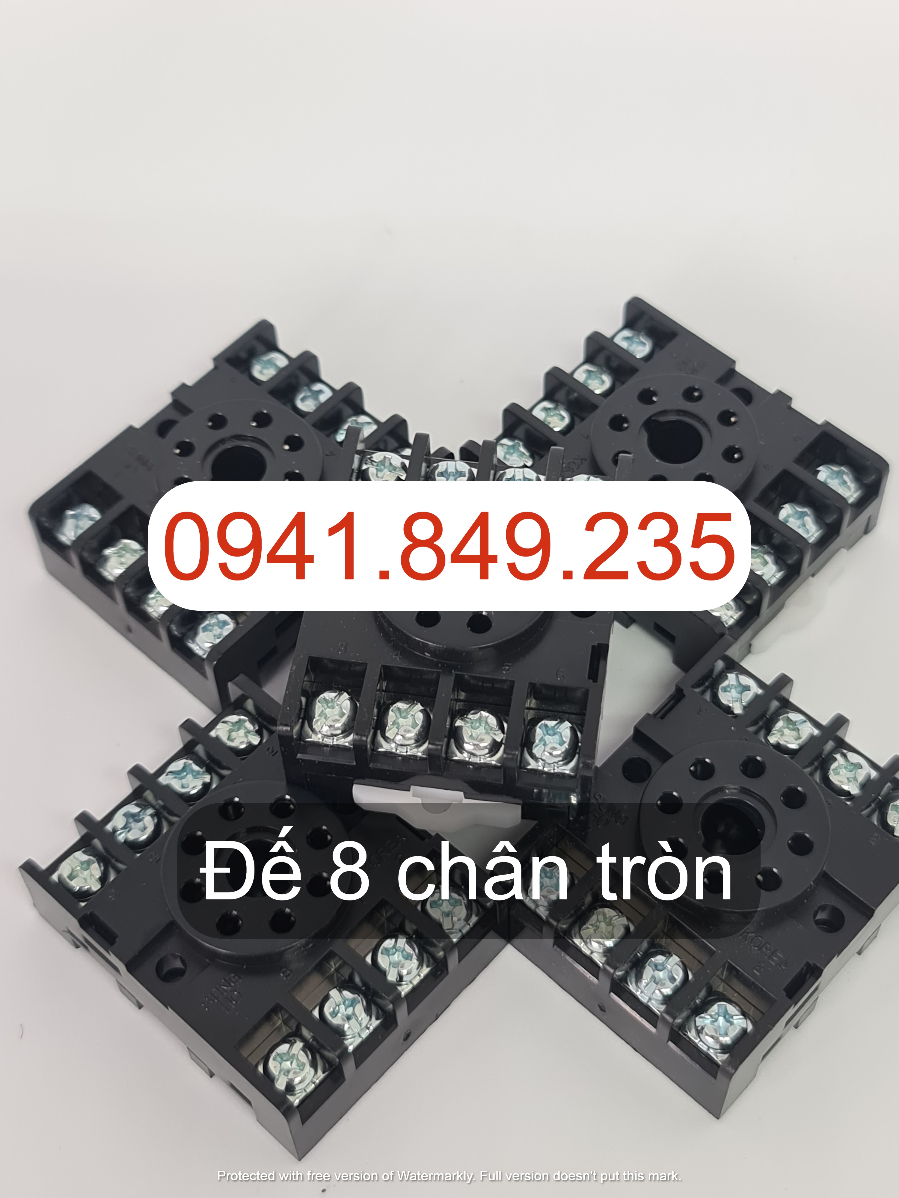 Đế Rơ Le Thời Gian Sungho - Sungho Timer Socket - Đế relay SH-RS-8 (8 Chân tròn)
