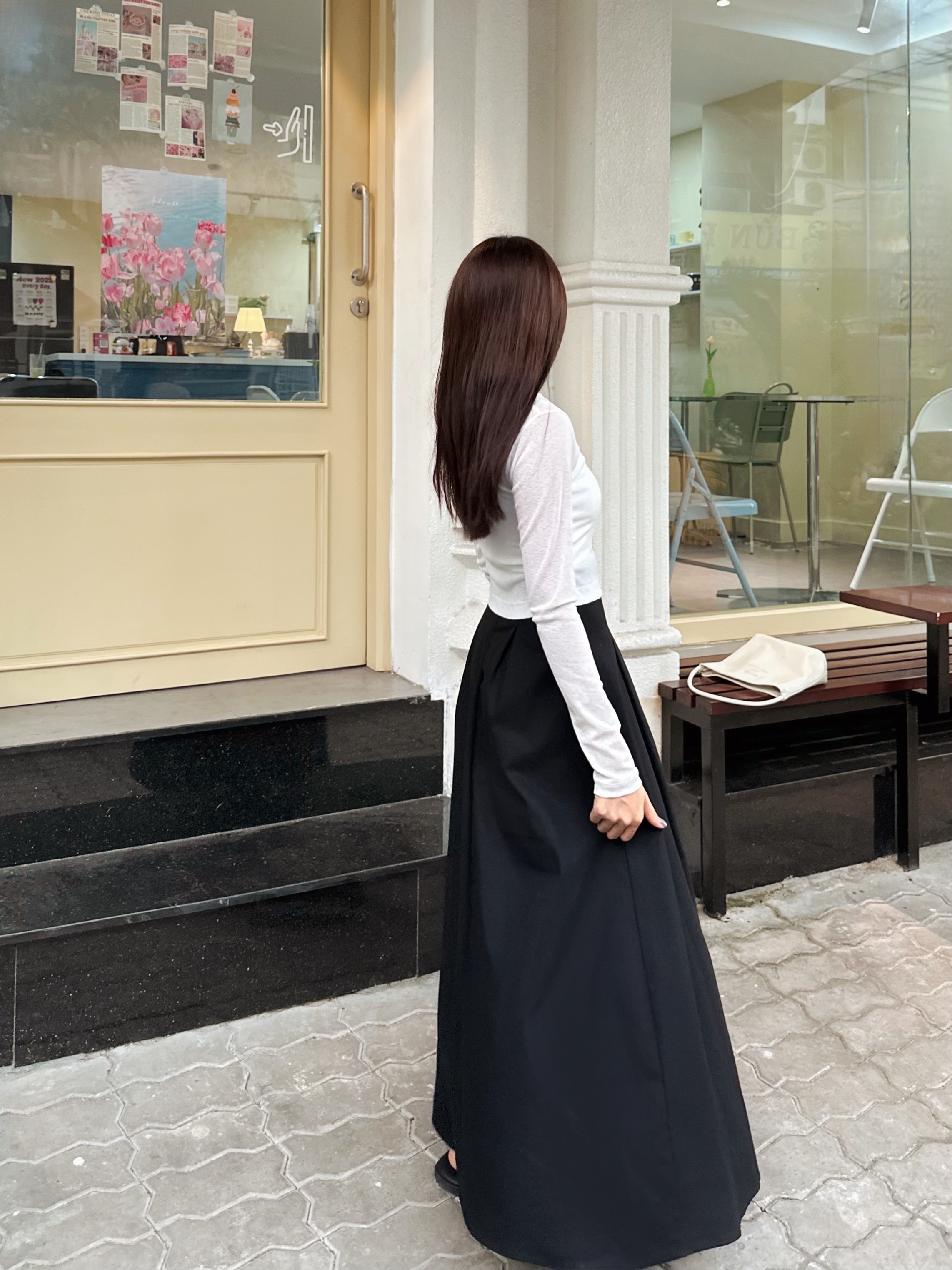 Chân váy xếp ly linen hack dáng Hàn quốc - 𝐊𝐚𝐲 𝐒𝐤𝐢𝐫𝐭