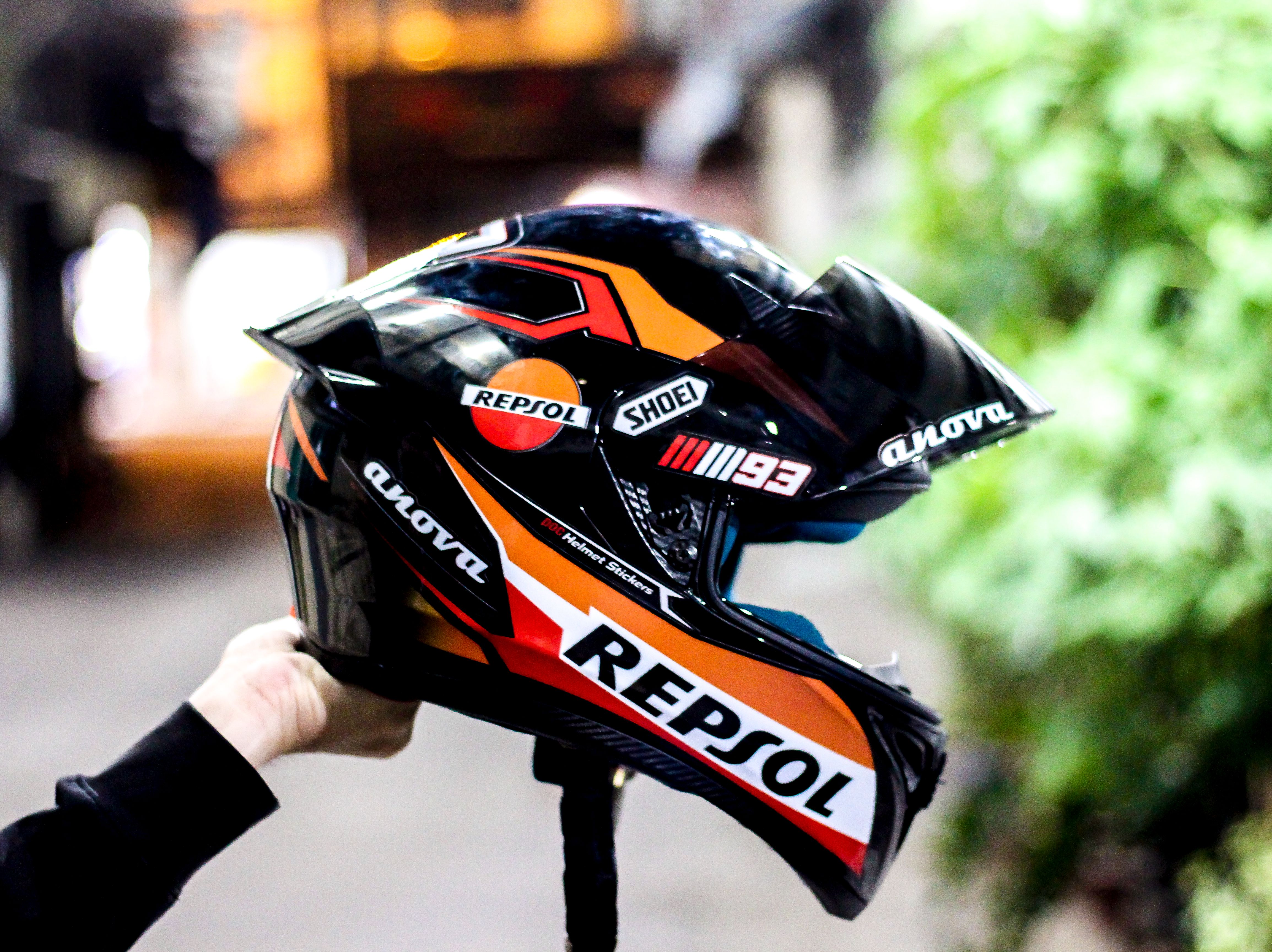 TEM DECAL REPSOL DÁN MŨ BẢO HIỂM FULLFACE