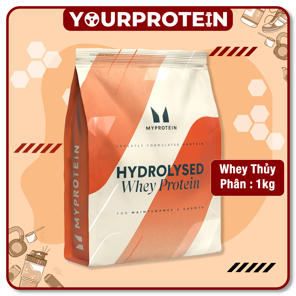 Myprotein - Hydrolysed Whey Protein - Không Mùi