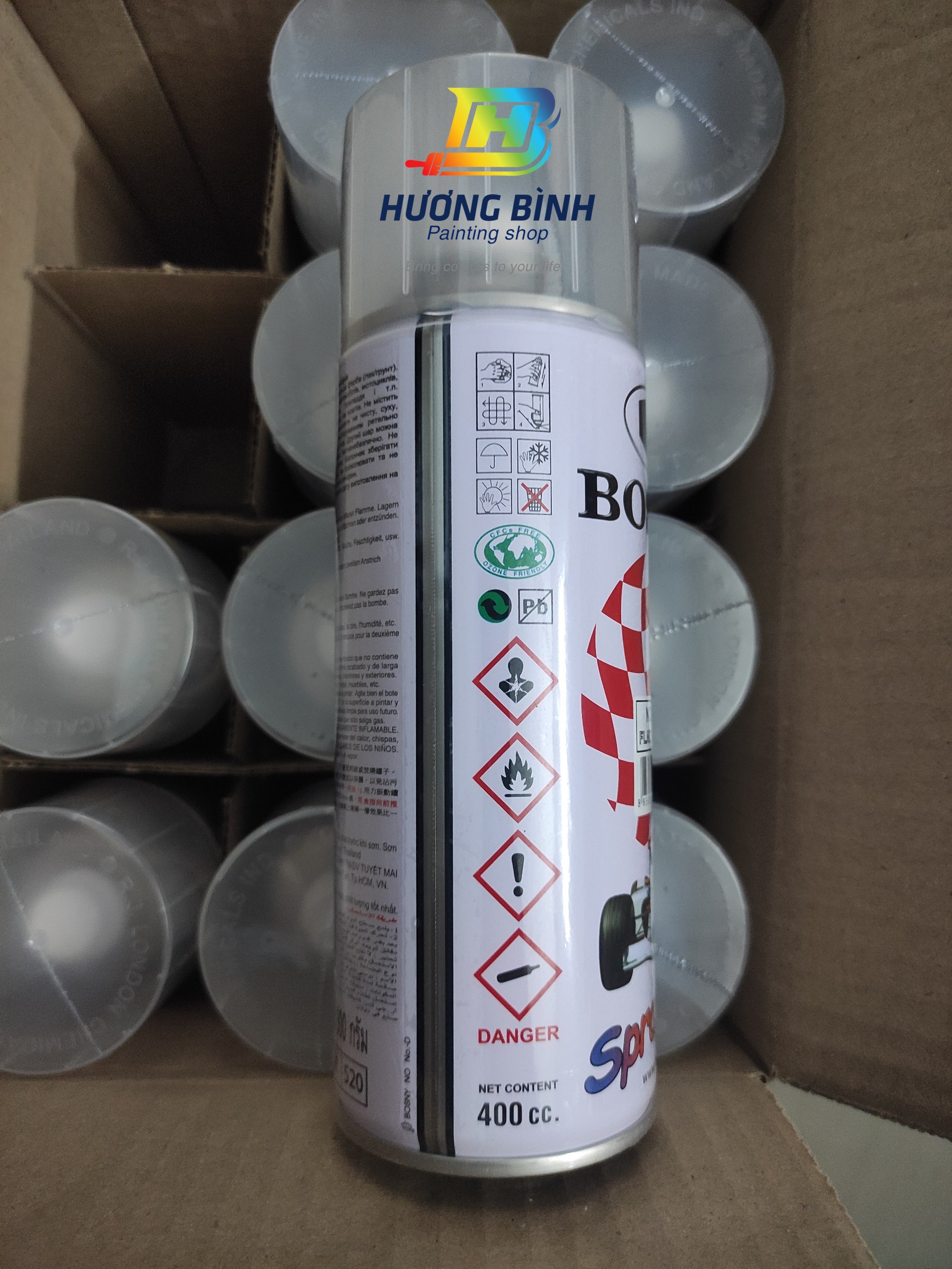 Sơn xịt Bosny Phủ Mờ (không màu) (400ml)
