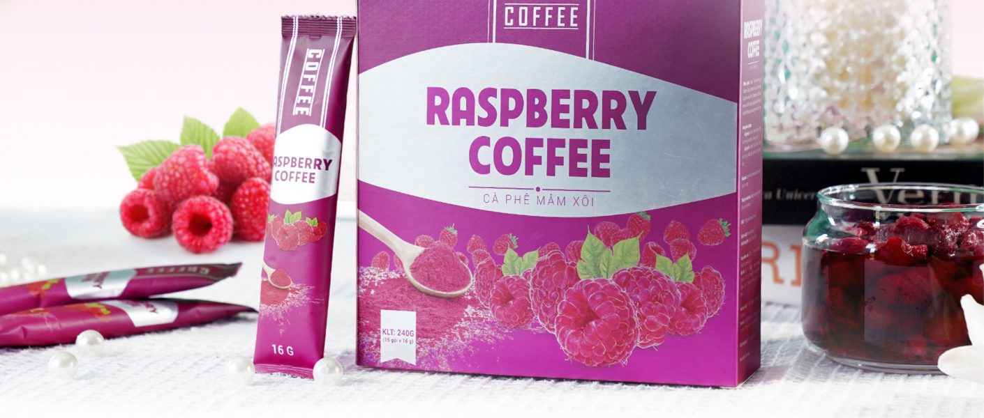 [Chính Hãng - Hoàn Tiền 10%] Cà phê giảm cân Mâm Xôi Raspberry Coffee - Hộp 15 gói