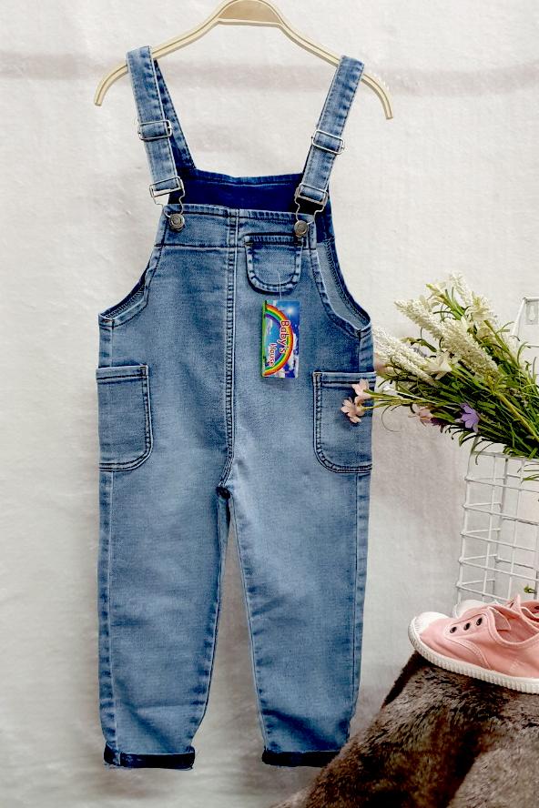 Yếm jean dài cho bé gái siêu cute