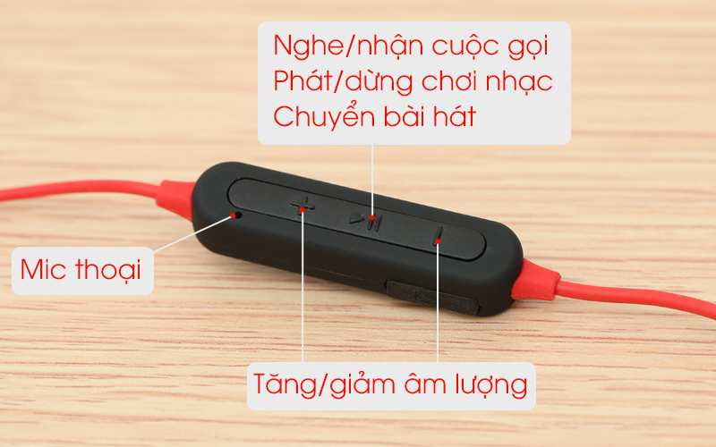 Tai nghe Bluetooth Mozard Q6 Đỏ