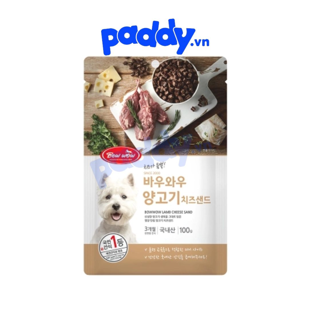 Snack Cho Chó Phô Mai Thịt Cừu BowWow 100g